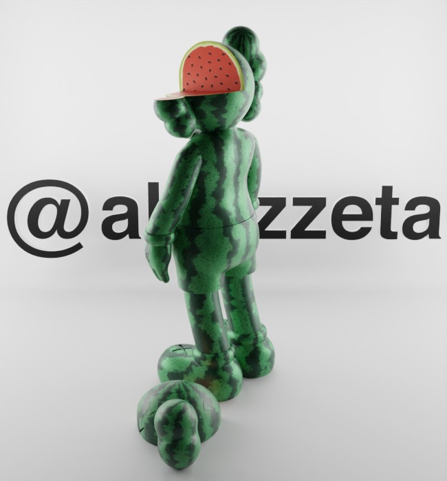 Kaws Watermelon for Print 3D print model_14