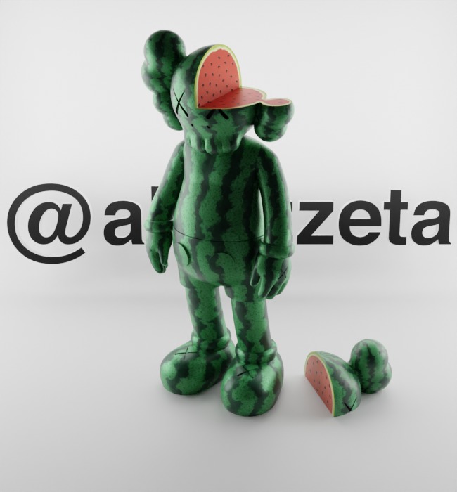 Kaws Watermelon for Print 3D print model_4
