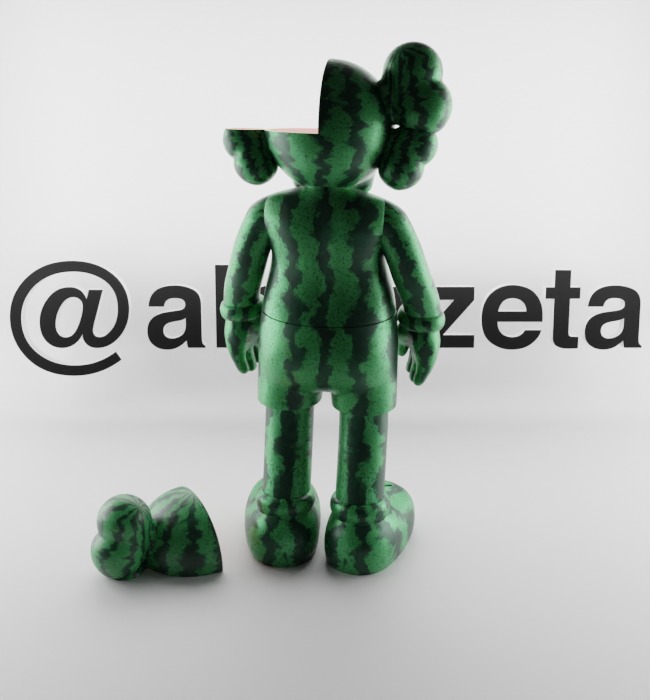 Kaws Watermelon for Print 3D print model_20