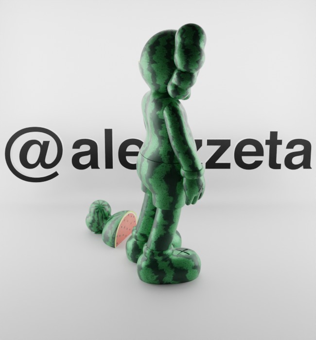 Kaws Watermelon for Print 3D print model_26