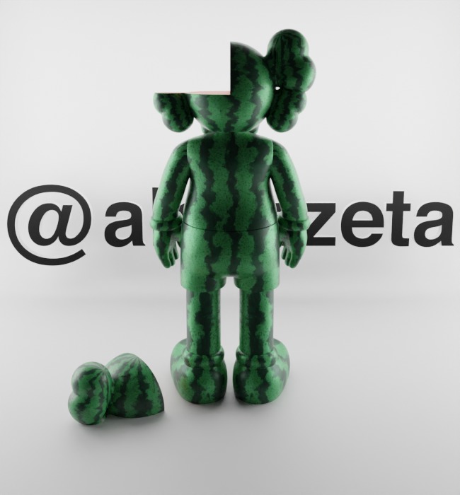 Kaws Watermelon for Print 3D print model_19