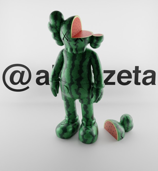 Kaws Watermelon for Print 3D print model_3