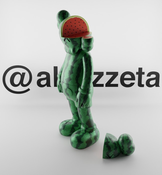 Kaws Watermelon for Print 3D print model_7