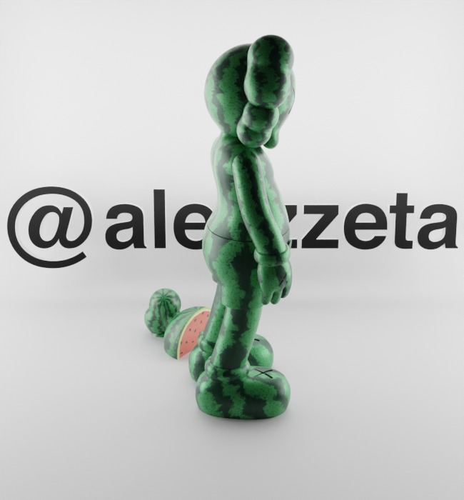 Kaws Watermelon for Print 3D print model_27