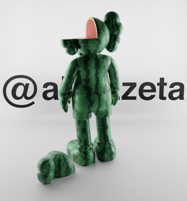 Kaws Watermelon for Print 3D print model_17