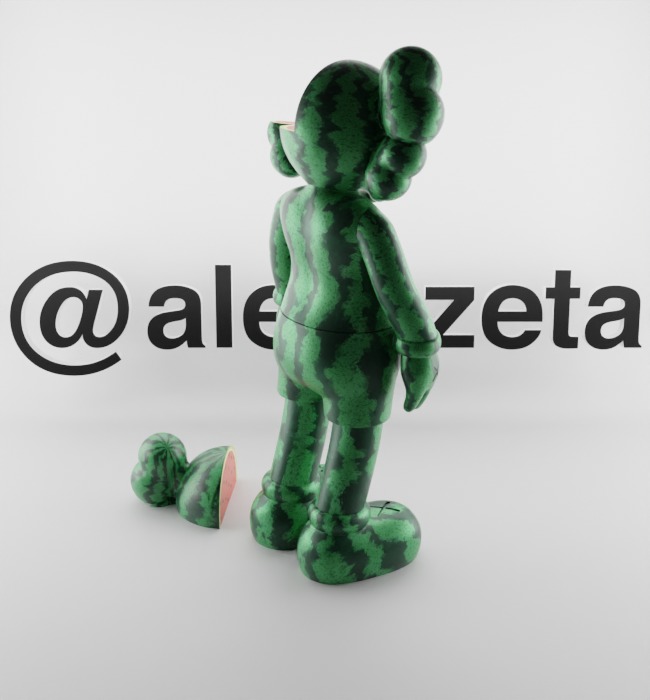 Kaws Watermelon for Print 3D print model_24