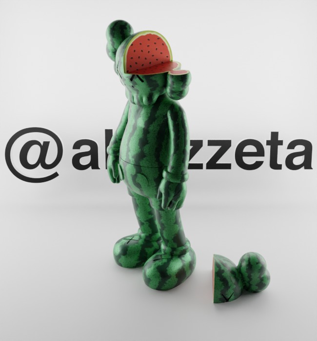 Kaws Watermelon for Print 3D print model_6