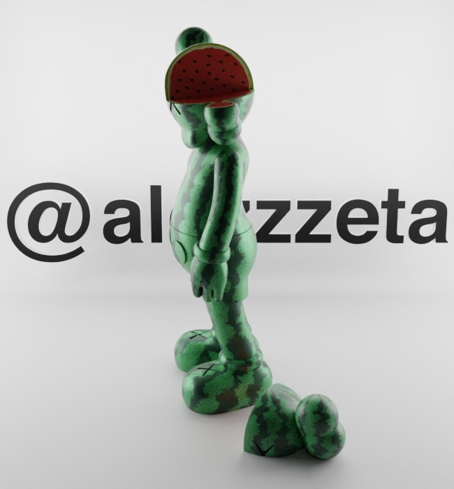 Kaws Watermelon for Print 3D print model_9