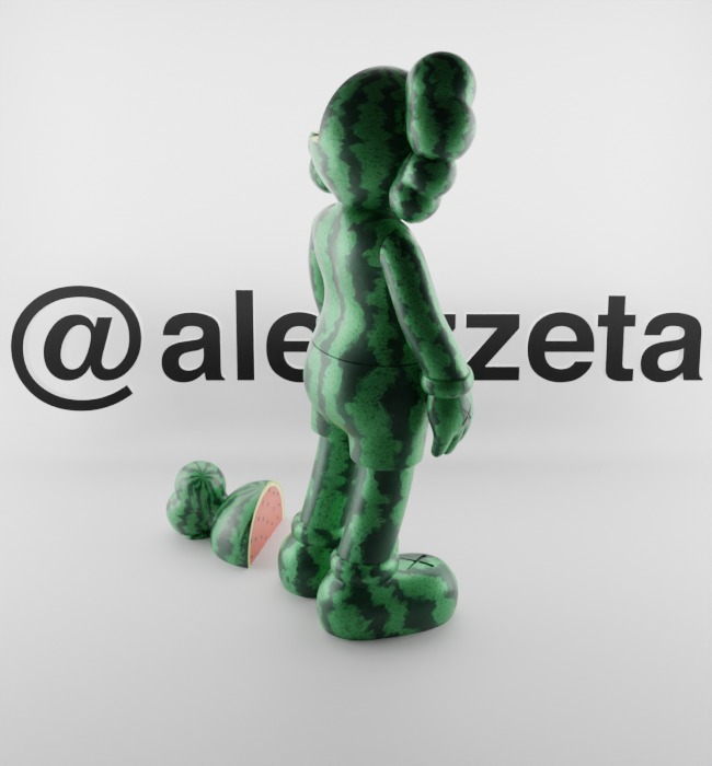 Kaws Watermelon for Print 3D print model_25