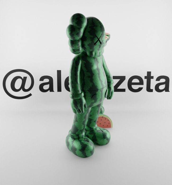 Kaws Watermelon for Print 3D print model_32