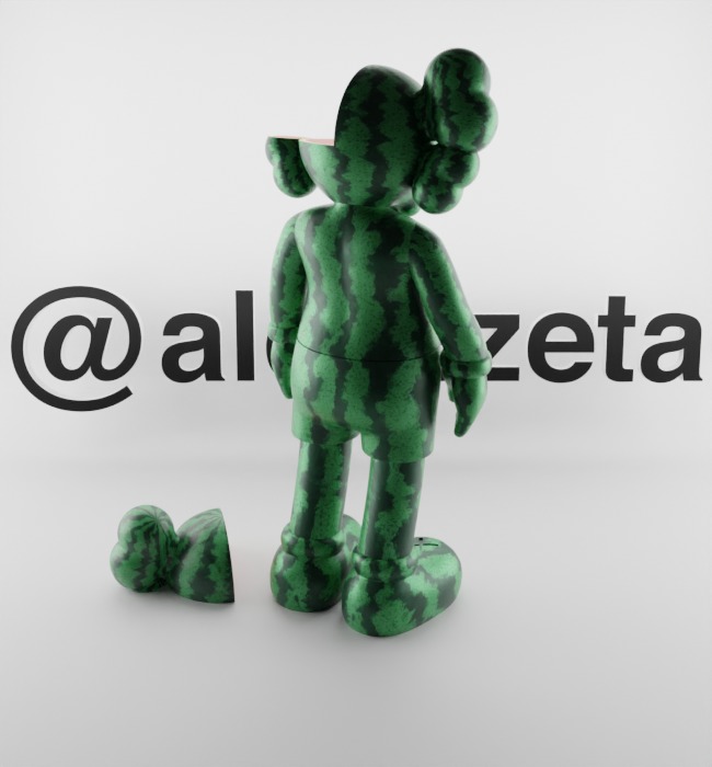 Kaws Watermelon for Print 3D print model_22