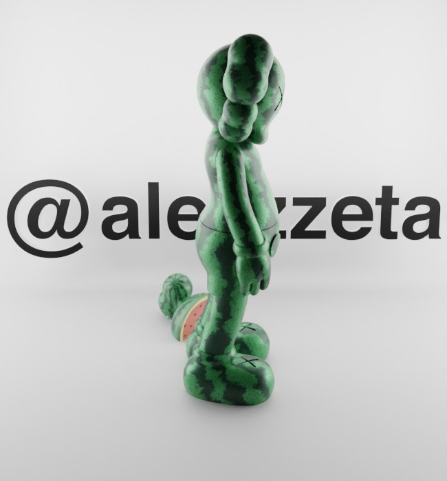 Kaws Watermelon for Print 3D print model_28