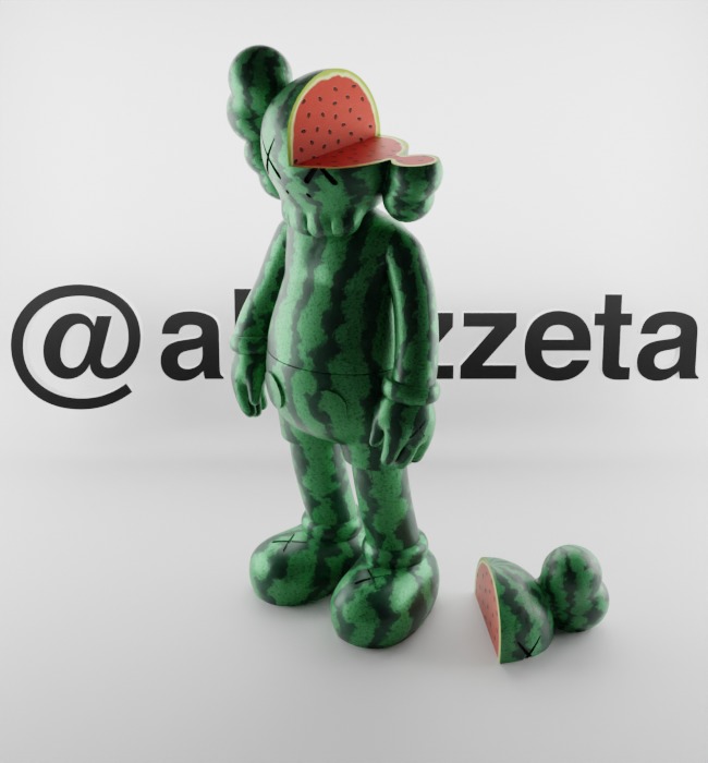 Kaws Watermelon for Print 3D print model_5