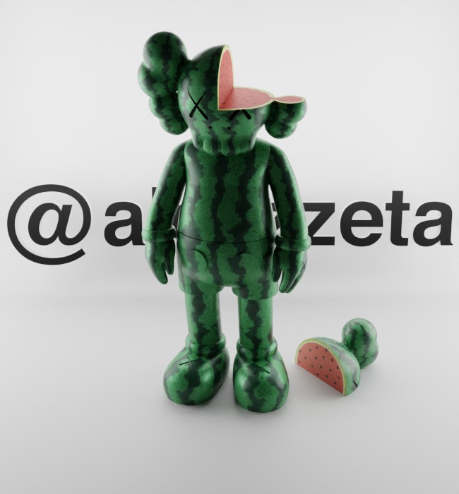 Kaws Watermelon for Print 3D print model_2