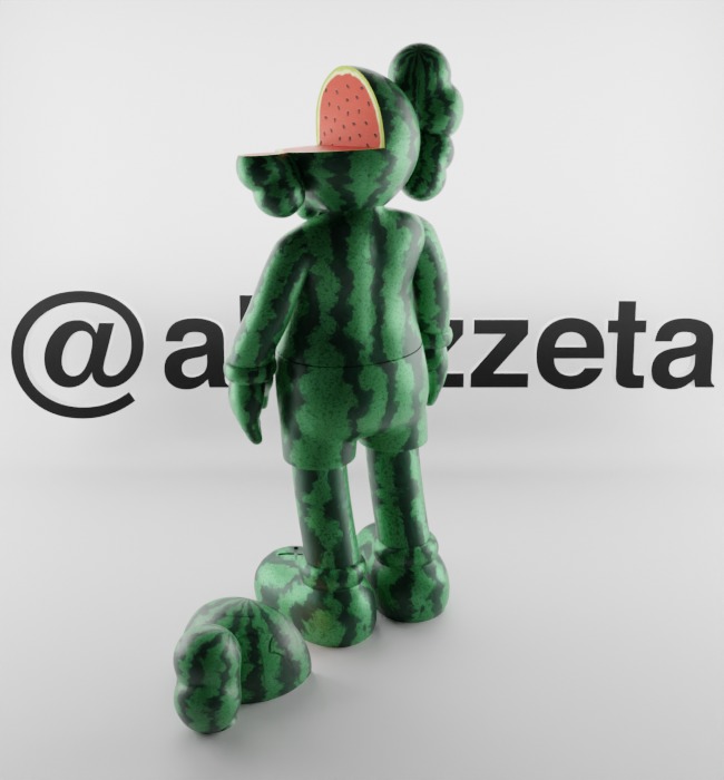 Kaws Watermelon for Print 3D print model_16