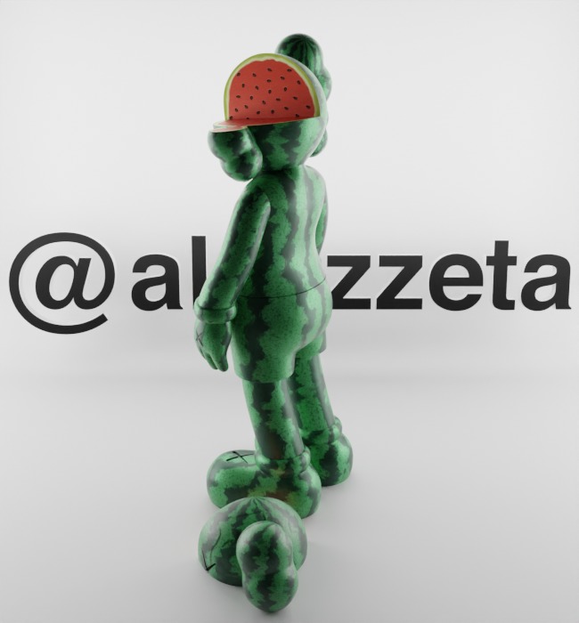 Kaws Watermelon for Print 3D print model_13
