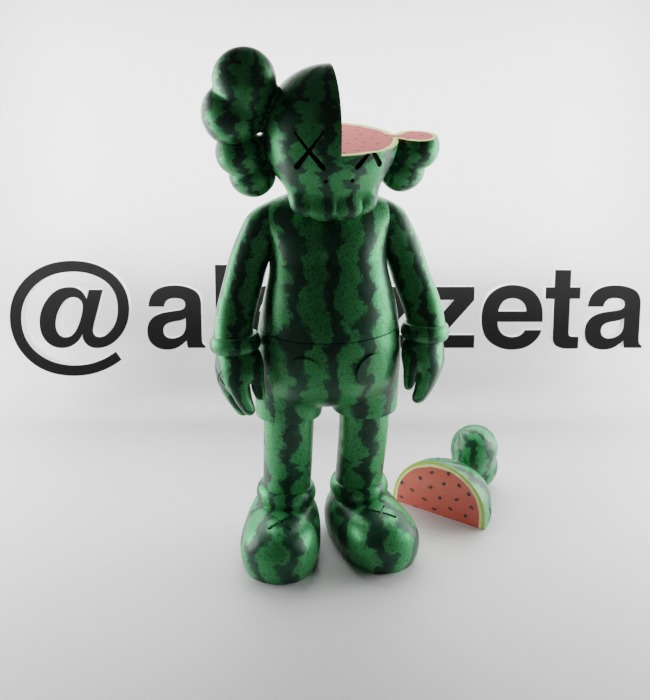 Kaws Watermelon for Print 3D print model_36