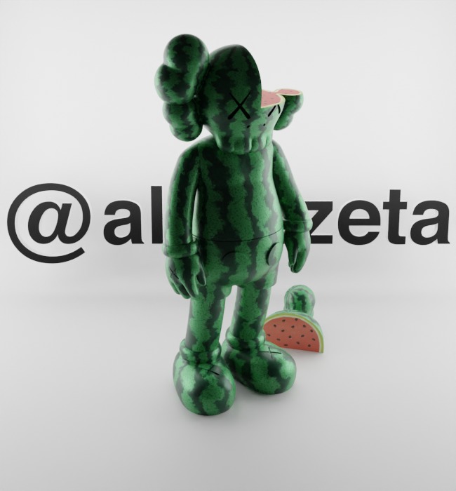 Kaws Watermelon for Print 3D print model_34