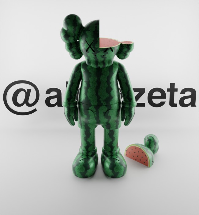 Kaws Watermelon for Print 3D print model_1