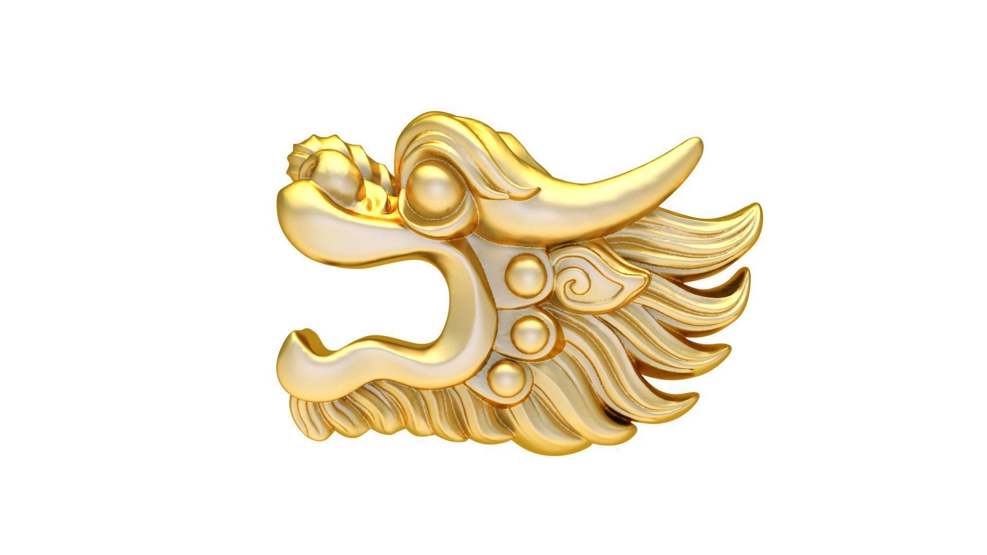A6009 Chinese Head Dragon 3D print model_2