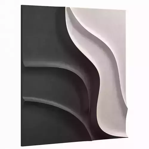 Black and White Sculptural Wall Art