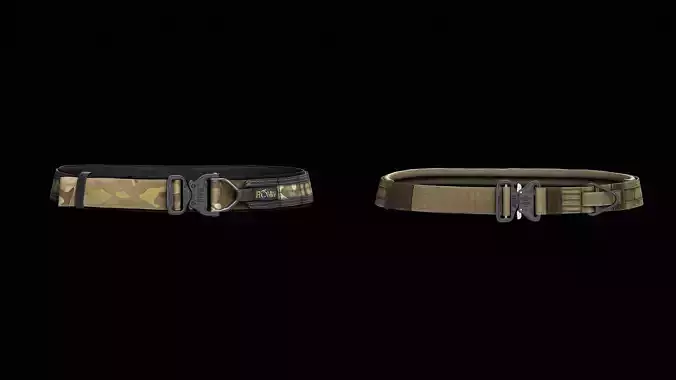 Two belts TYR TACTICAL GUNFIGHTER BELT and SENSHI Belt Low-poly 3D model