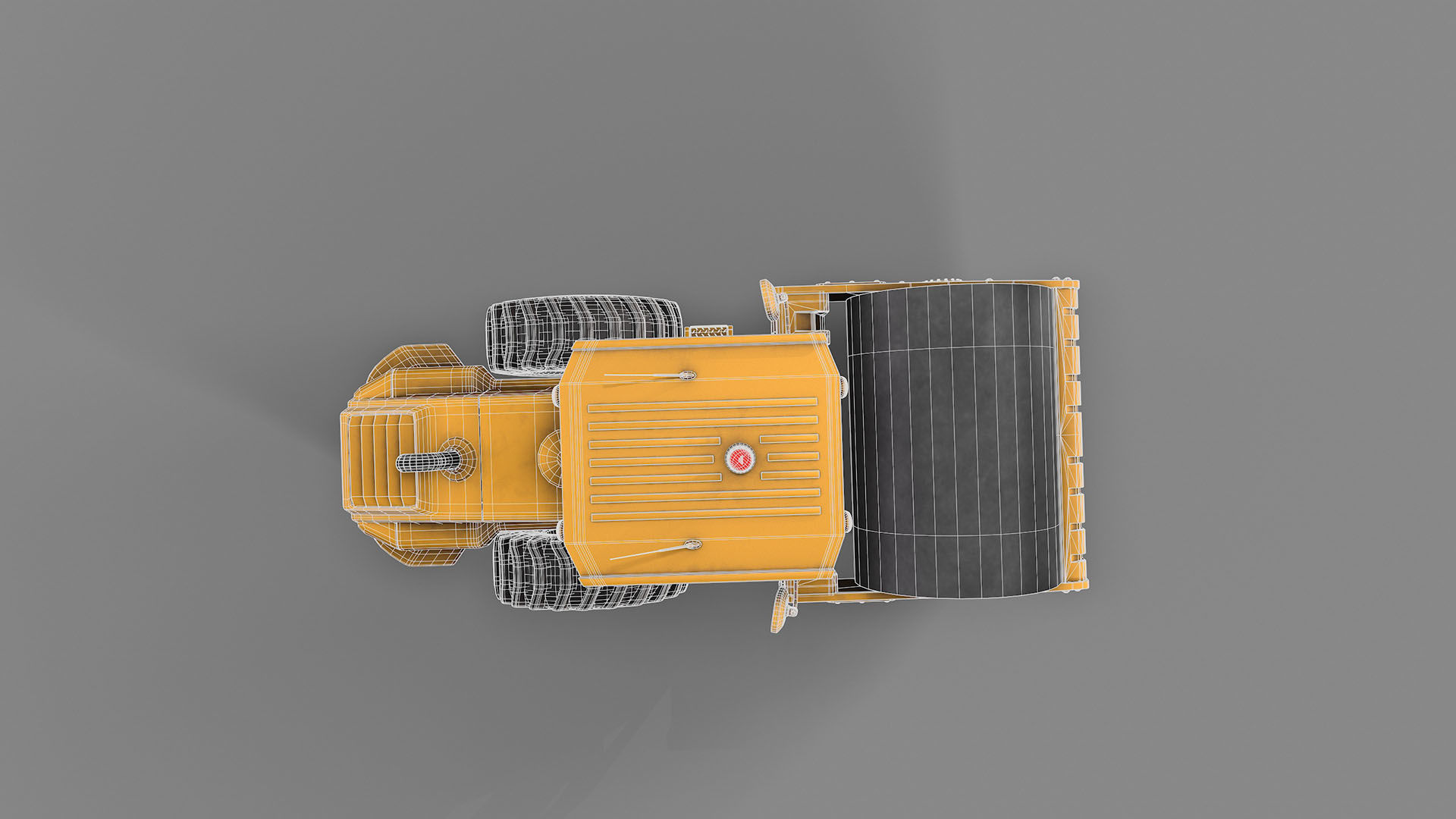 Road Roller Low-poly 3D model_7