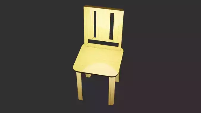 Game style wooden living room  chair real dimension