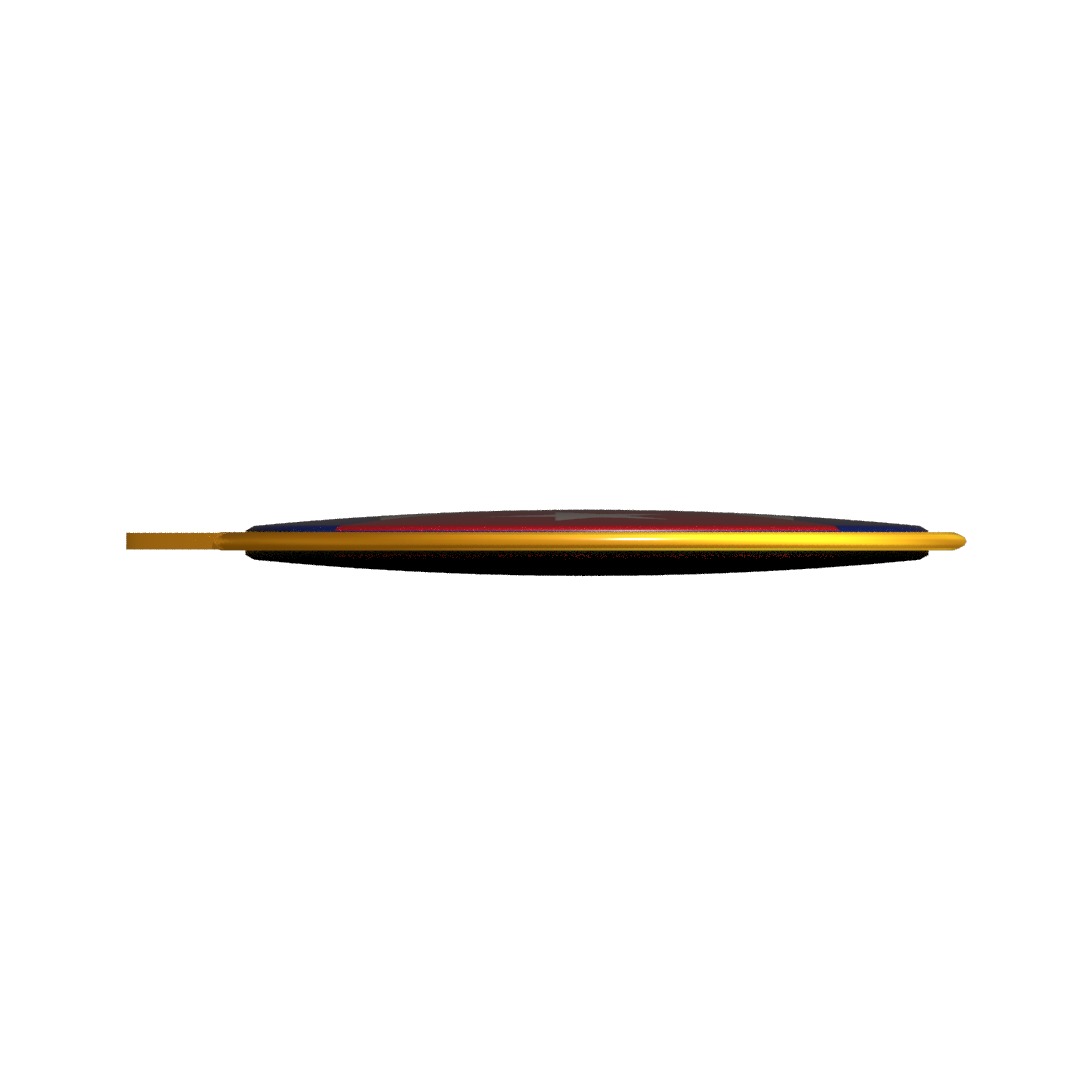 Cuba Flag Golden Medal Badge 3D model_9