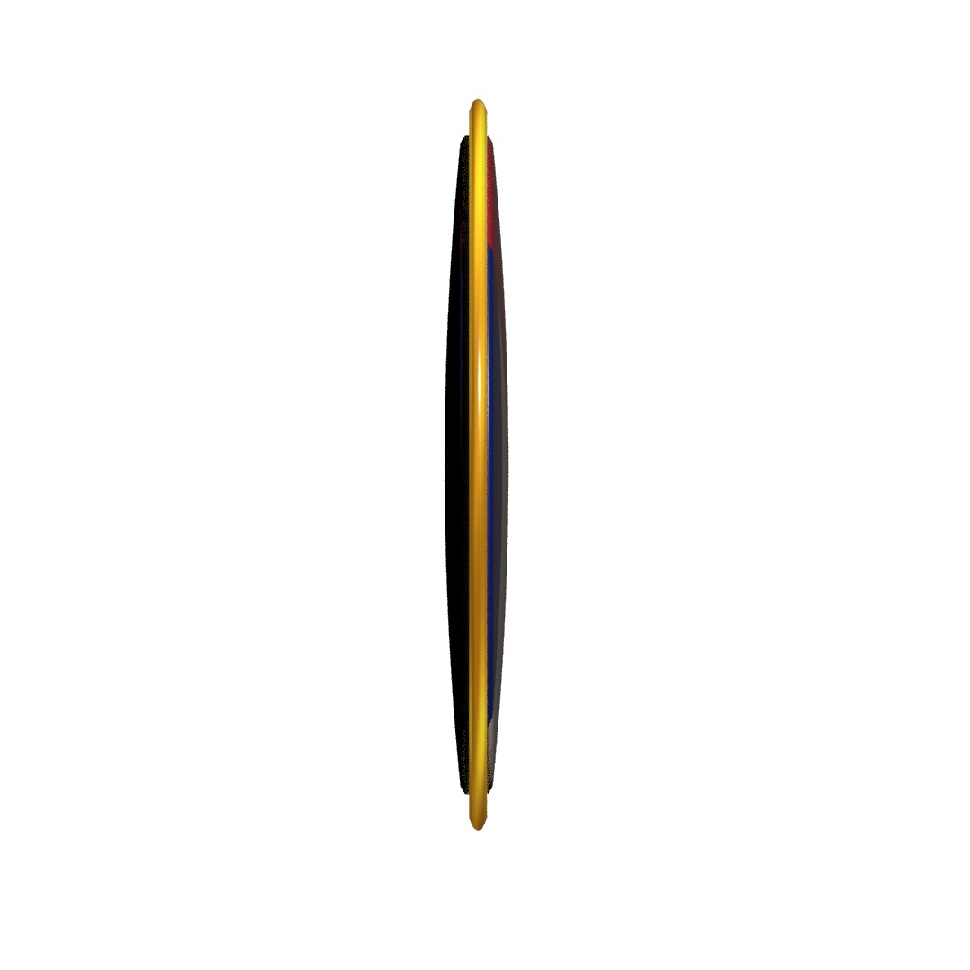 Cuba Flag Golden Medal Badge 3D model_5