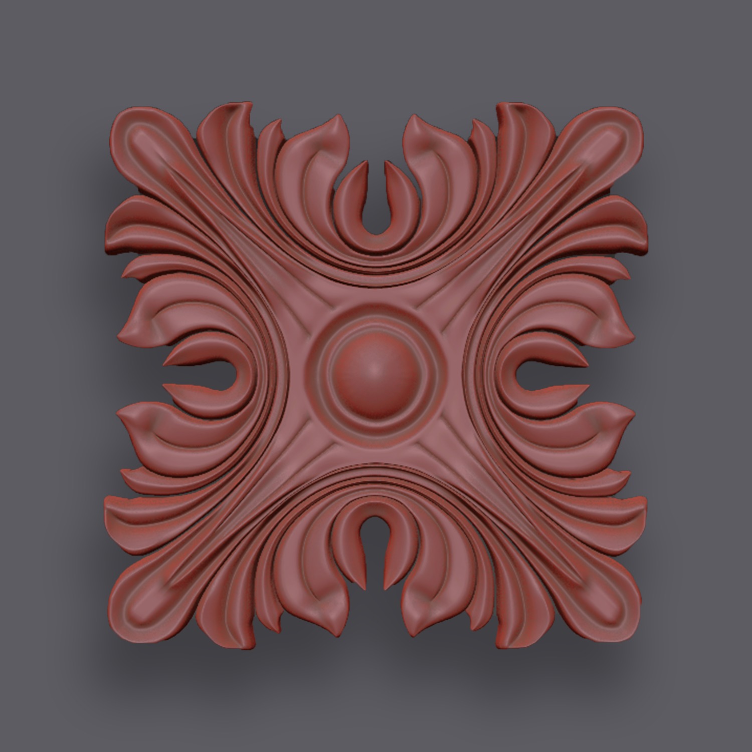 5 Flowers Ornamental Pack 4 3D model_14