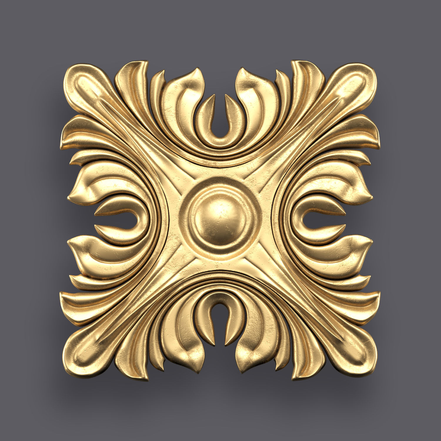 5 Flowers Ornamental Pack 4 3D model_2