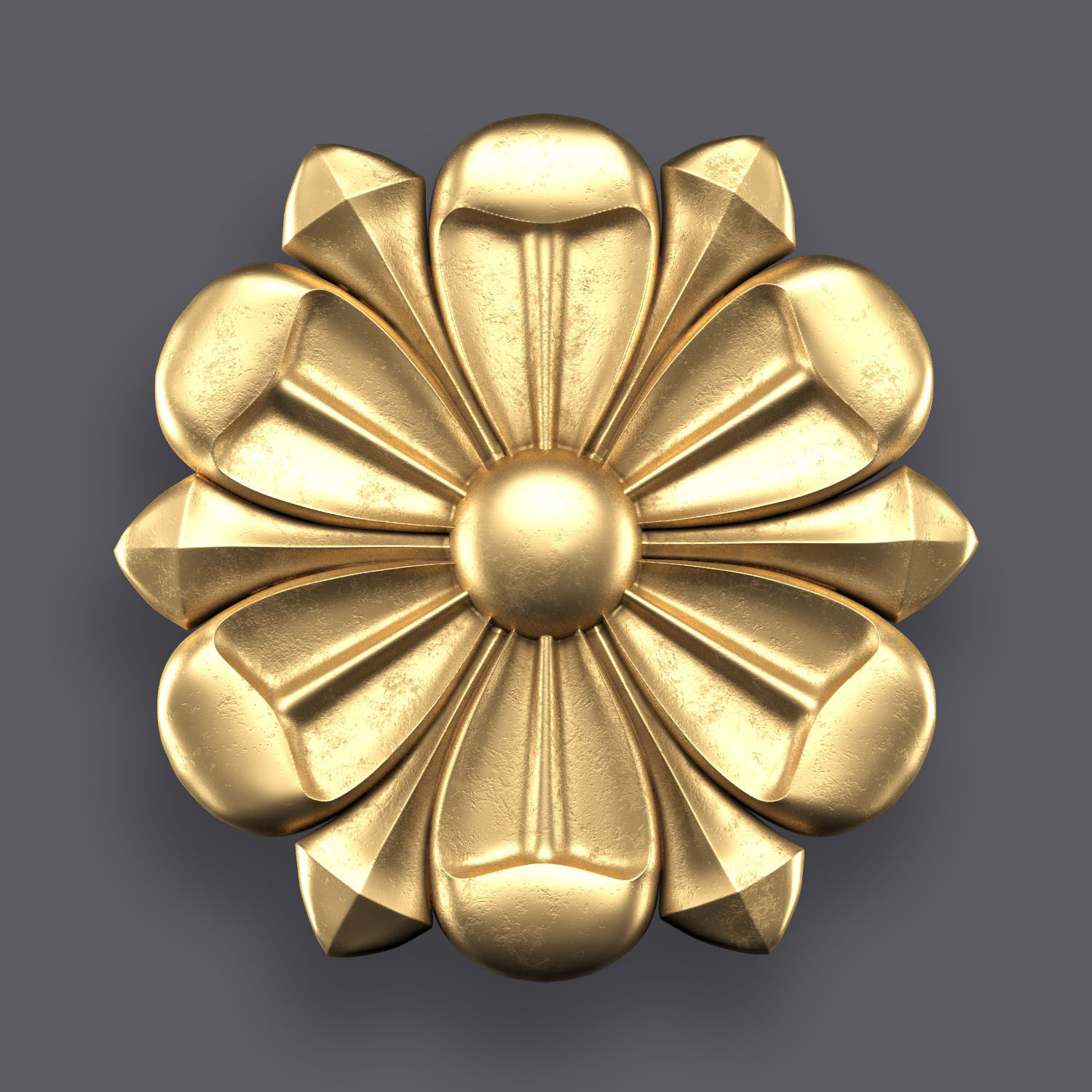 5 Flowers Ornamental Pack 4 3D model_4