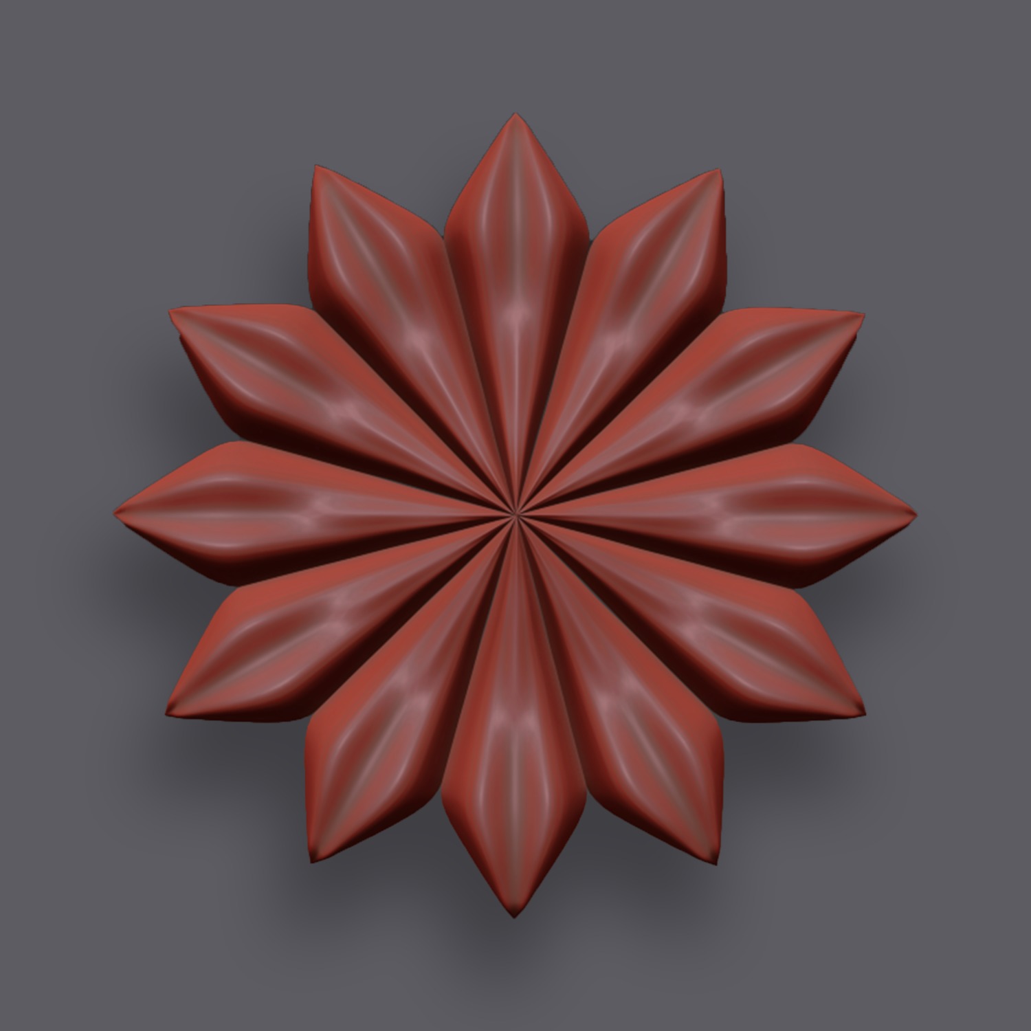 5 Flowers Ornamental Pack 4 3D model_17