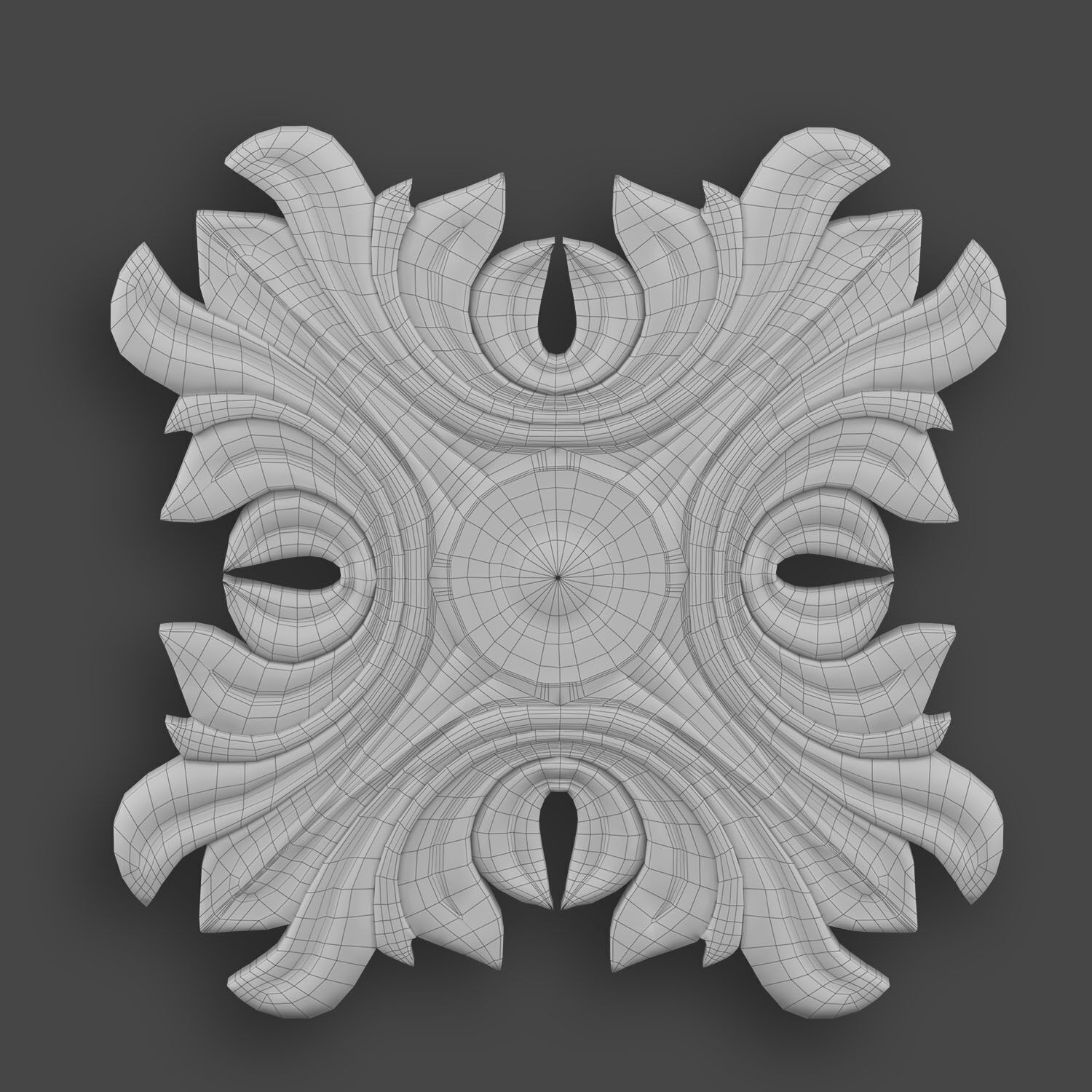 5 Flowers Ornamental Pack 4 3D model_21