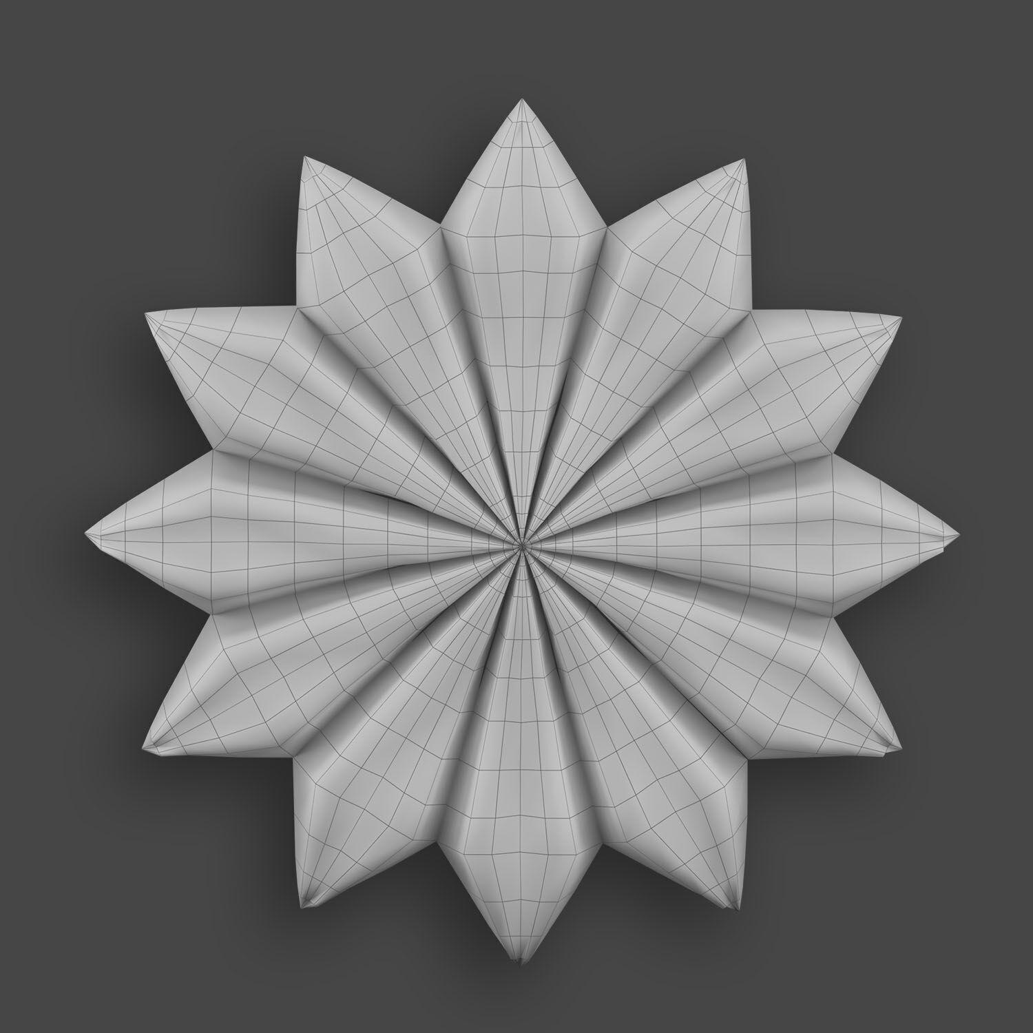 5 Flowers Ornamental Pack 4 3D model_23