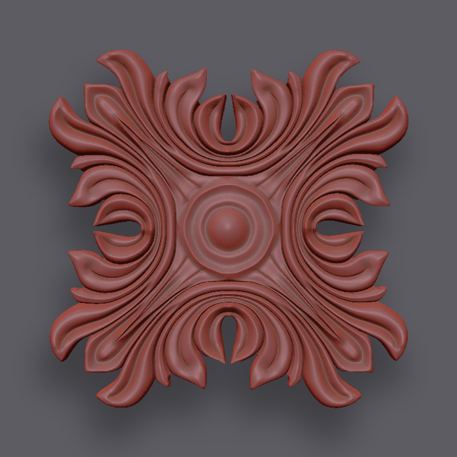 5 Flowers Ornamental Pack 4 3D model_15