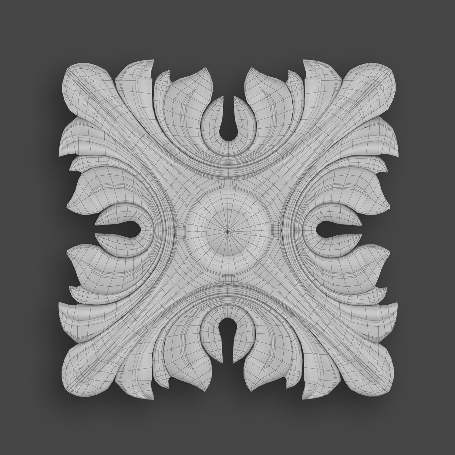 5 Flowers Ornamental Pack 4 3D model_20