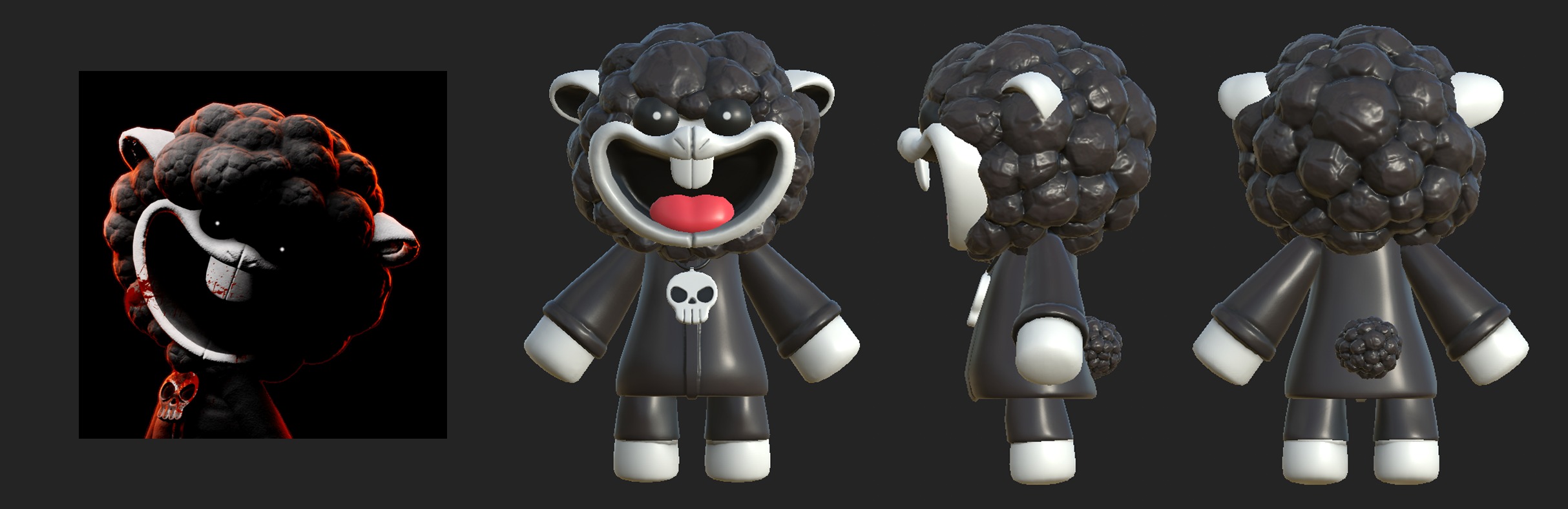 Baba Chops - Poppy Playtime 4 For GTA V Ped Or Any Games Low-poly 3D model_5