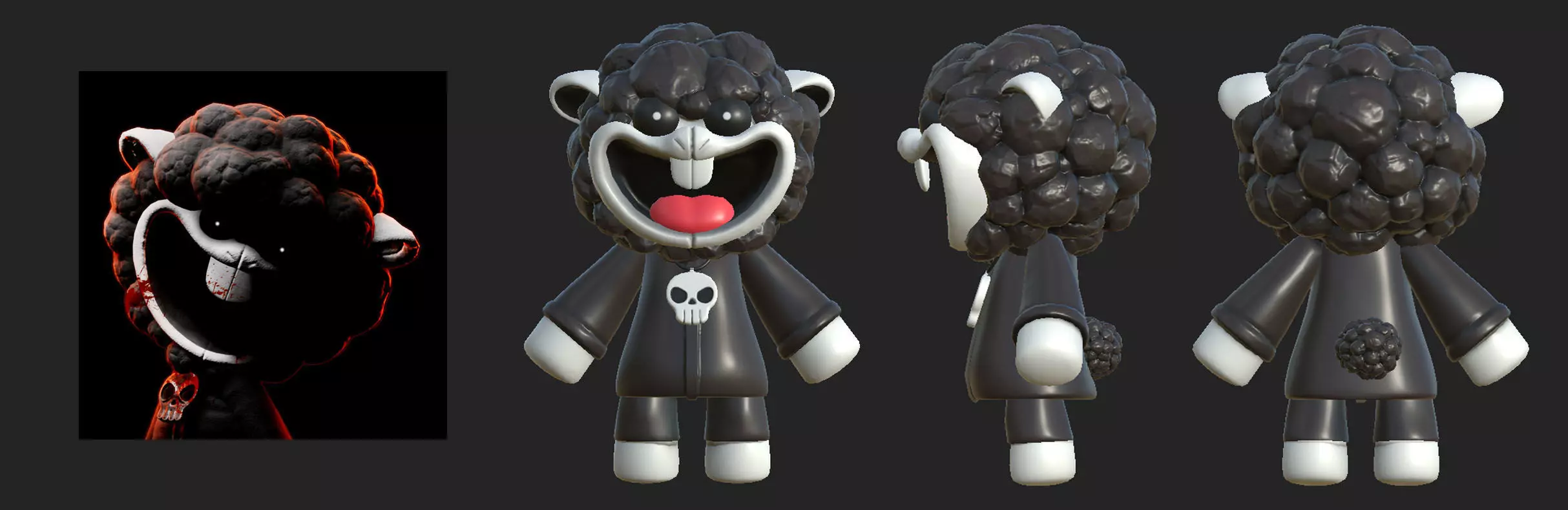 Baba Chops - Poppy Playtime 4 For GTA V Ped Or Any Games Low-poly 3D model_0