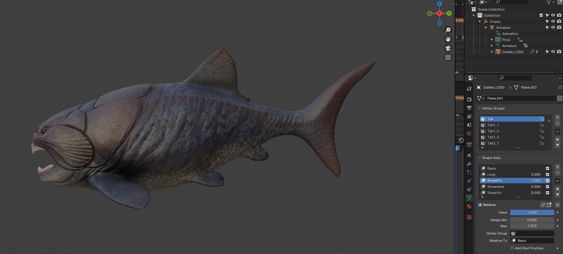Dunkleosteus Asset Pack Low-poly 3D model_16