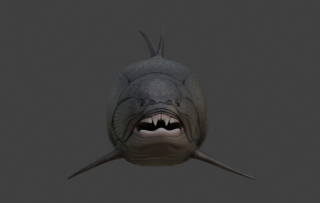 Dunkleosteus Asset Pack Low-poly 3D model_11