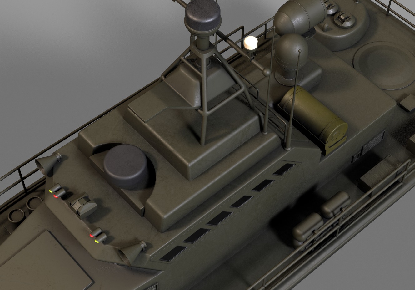 Historical Patrol Boat Low-poly 3D model_2