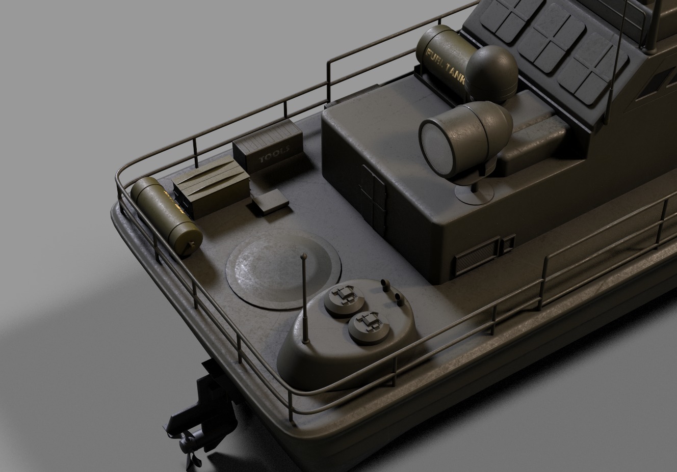 Historical Patrol Boat Low-poly 3D model_3