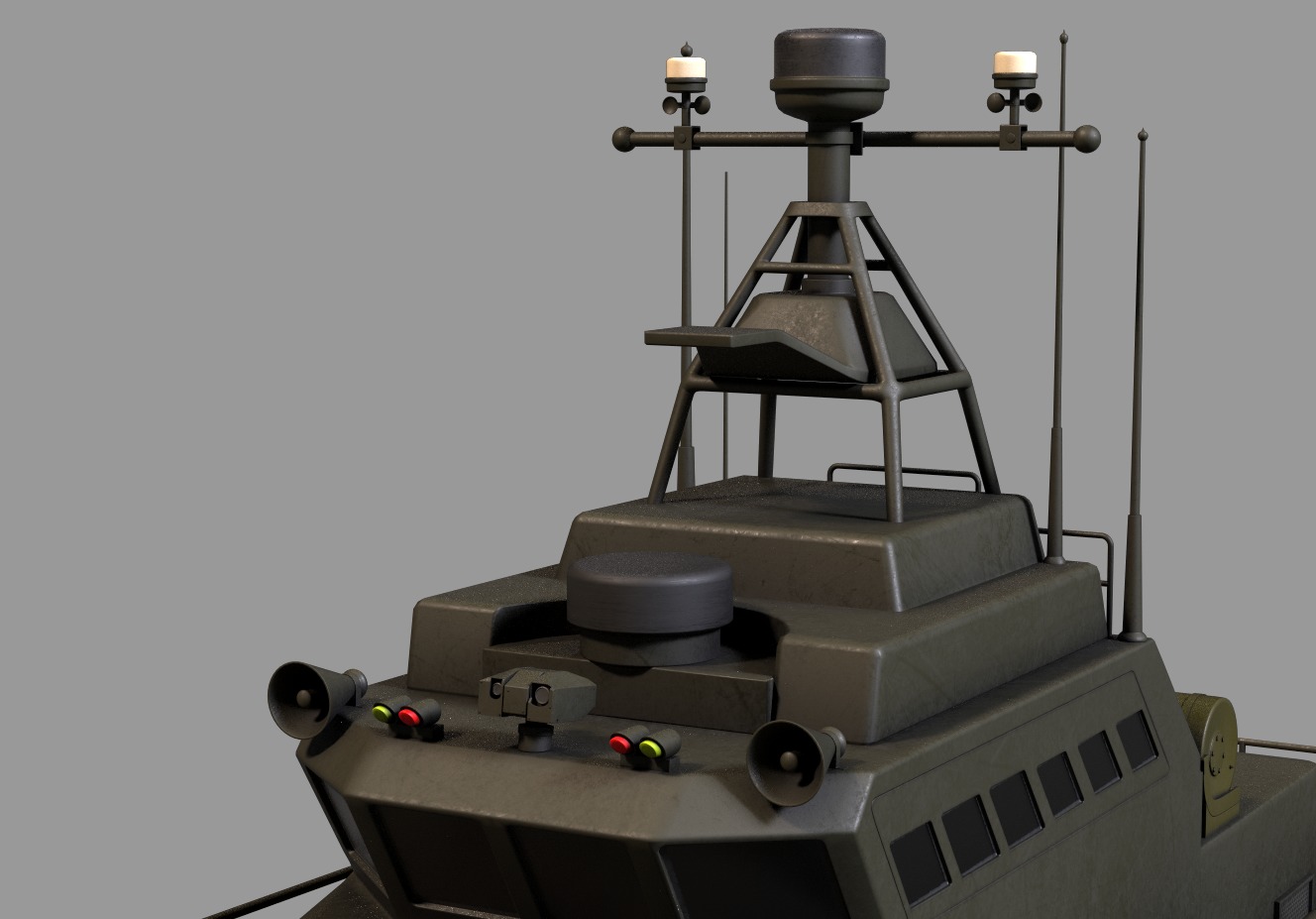 Historical Patrol Boat Low-poly 3D model_5