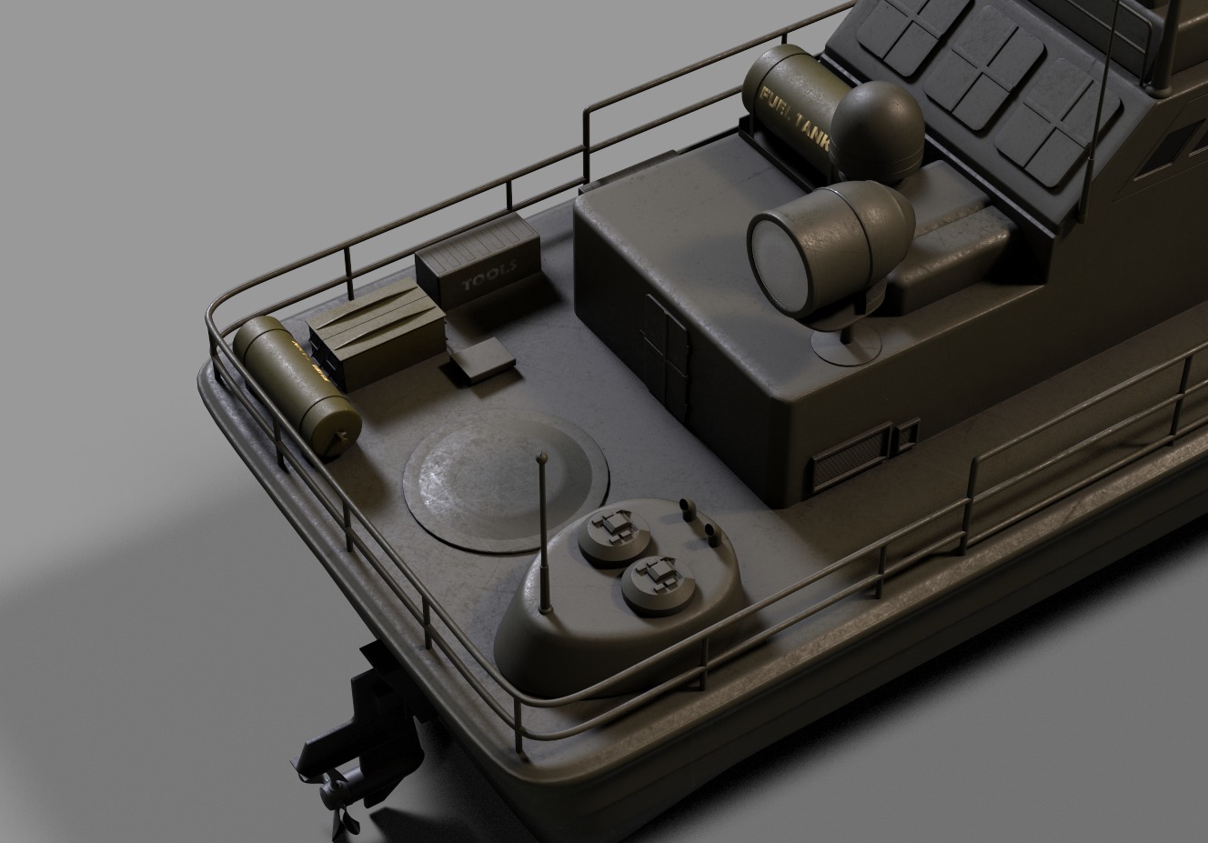Historical Patrol Boat Low-poly 3D model_4