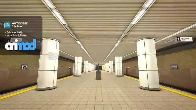 Japanese Subway Station Platform