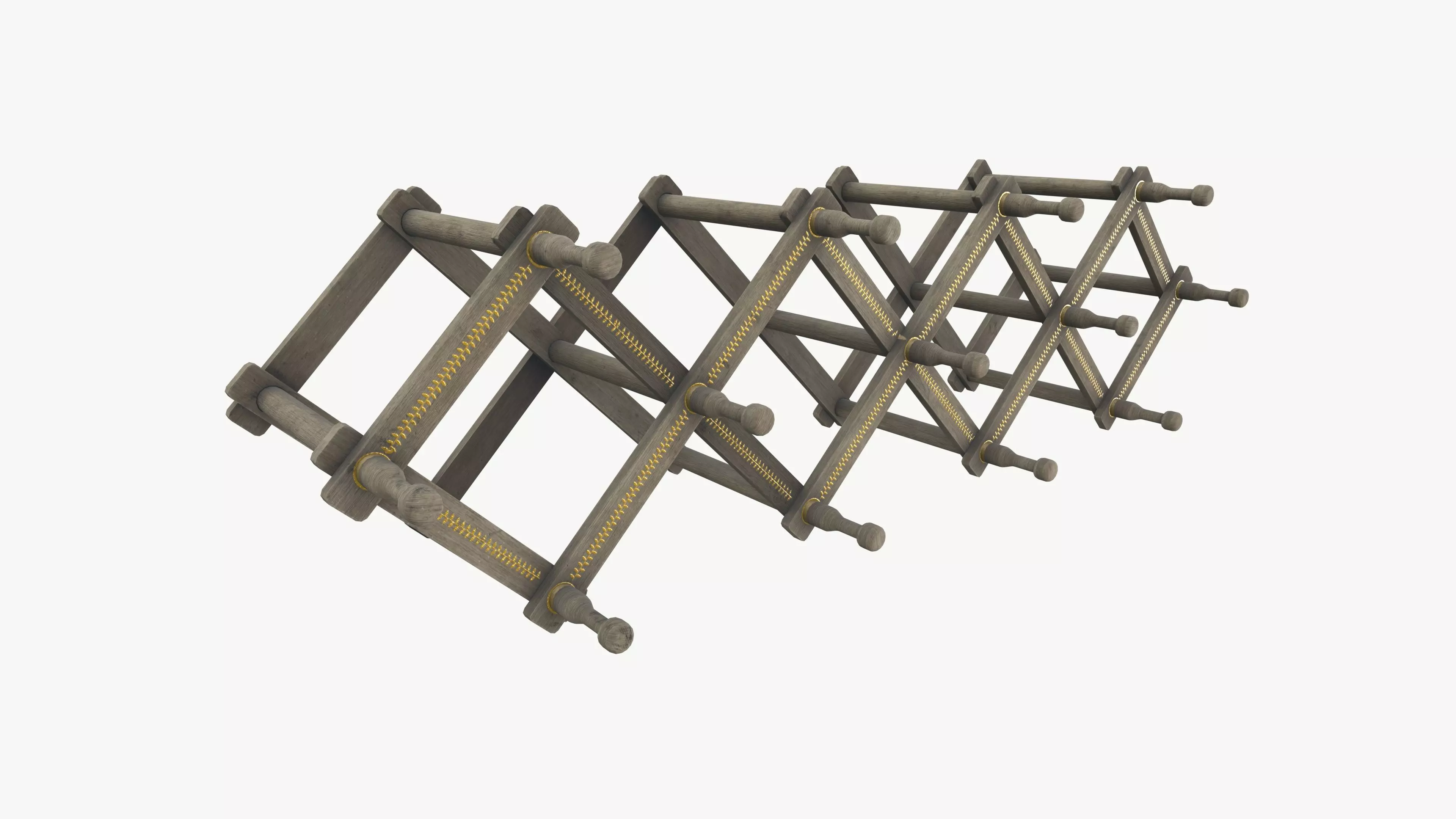 Extendable Cloth Rack 3D model_0