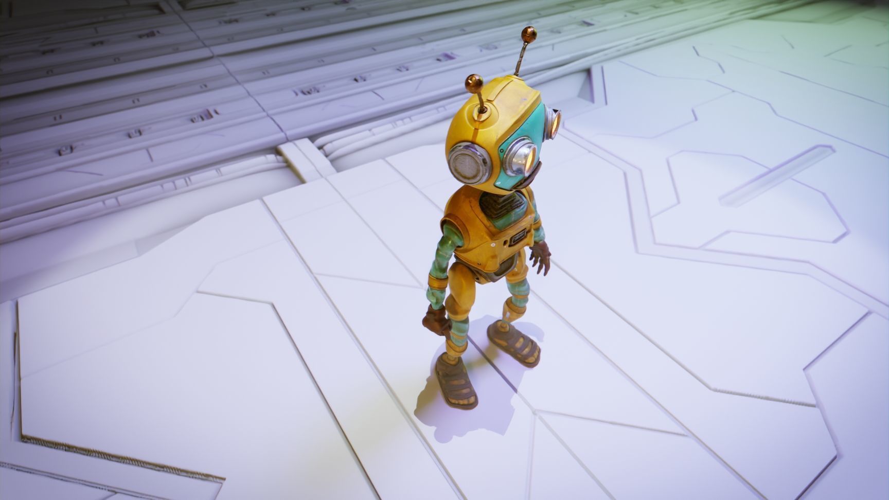 Robot Bee Animated Low-poly 3D model_14