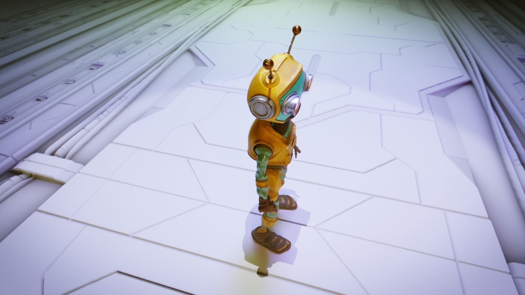 Robot Bee Animated Low-poly 3D model_12